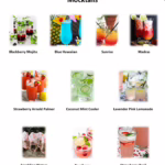 Libbys Beverage Catering Cocktail-MocktailsBlackberry MojitoBlue HawaiianSunriseMadrasStrawberry Arnold PalmerCoconut Mint CoolerLavender Pink LemonadeSparkling Water with Cotton CandyRaspberry LemonadeStrawberry Basil Lemonade